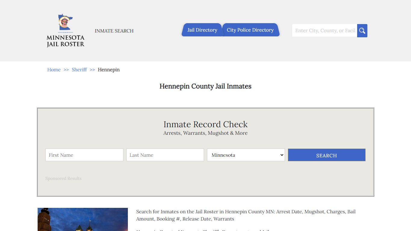Hennepin County Jail Inmates | Jail Roster Search - Minnesota Jail Roster